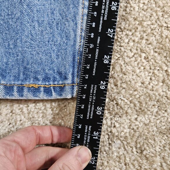 Levi's 505 Mens 36x30 Blue Light Wash Regular Fit Straight Leg Modern Washed Out - Picture 7 of 7